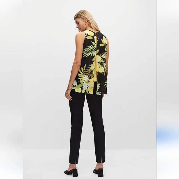 Melanie Lyne NWOT Lemon print double layer blouse Size 10 - Picture 3 of 8